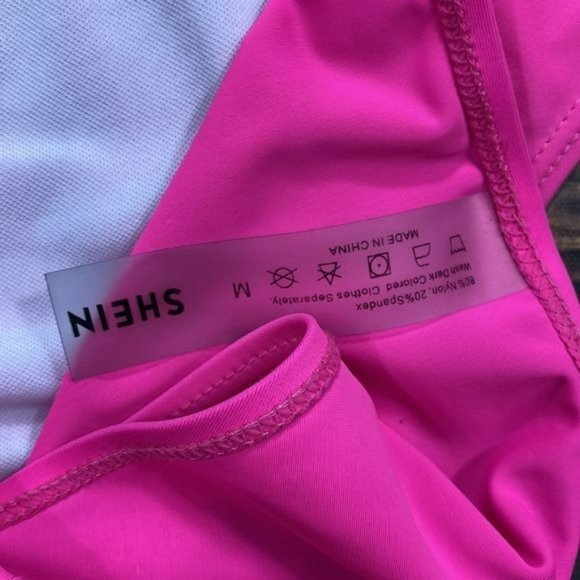 RELISTED One Shoulder Bikini Pink Swim Suit - Picture 8 of 9